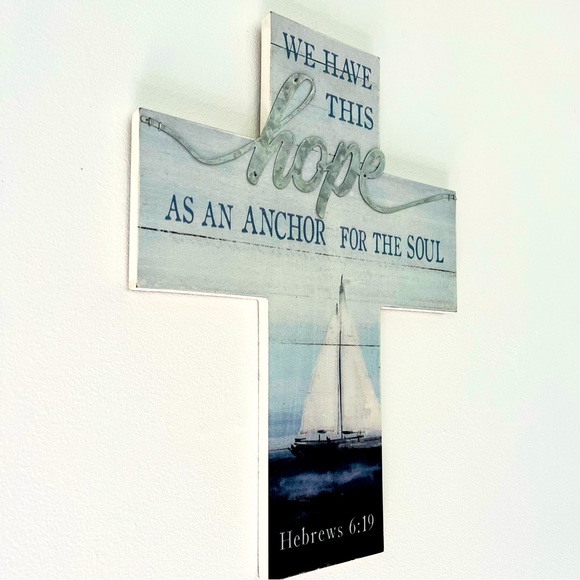 Hope As An Anchor Cross Wall Decor - Picture 2 of 5